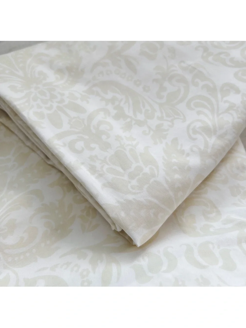 Pine Cone Hill Genevieve Jacquard Medallion Full/Queen Duvet Cover Scroll Beige